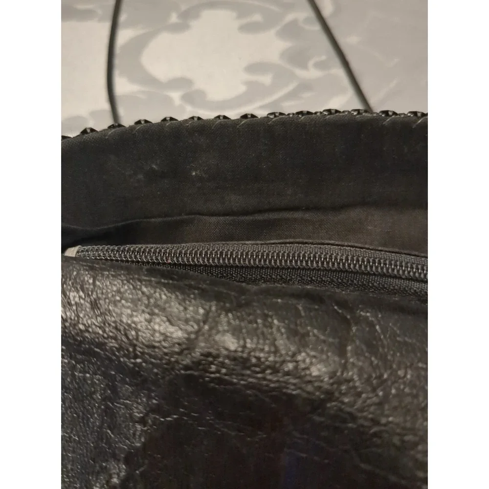 Sparkly Vintage 80s Purse Black Sequin Aluminum Mesh‎ Shoulder Strap Bag Glam